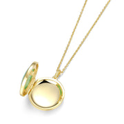 18K Yellow Gold Plated Legacy Jade Locket SN004G