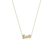 Yellow Gold Plated Luxe Name Necklace SN020G