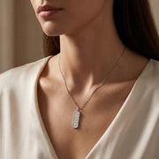Rhodium Plated Silver Elements Necklace SS25N003R