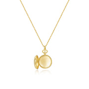 18K Yellow Gold Plated Luna Halo Whisper Locket SN006G
