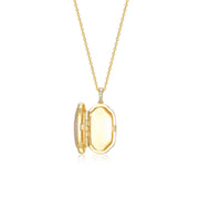 18K Yellow Gold Plated Pearl Glow Secret Locket SN012
