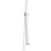 Rhodium Plated Sterling Silver Classic Name Script Necklace SN020R