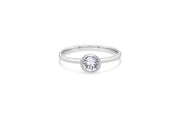 Casablanca Clear Crystal Round Bezel Ring