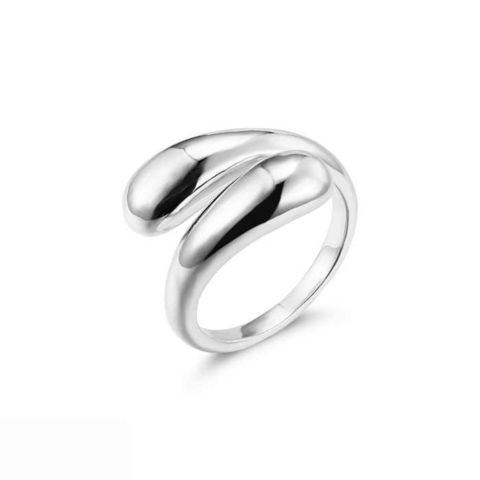 Casablanca Silver Overlapped Dome Ring