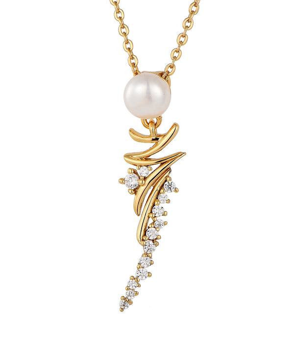 Casablanca Gold Plated & Pearl Necklace