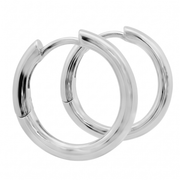 Casablanca Sterling Silver Hoops 18.5mm Hoop Earrings