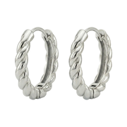 Casablanca Sterling Silver Twist Hoop Earrings