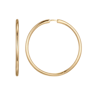 Casablanca Brass Yellow Gold Plated Hoop Earrings