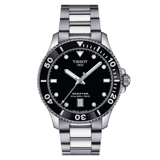 Tissot luxury automatic black diamond dial men's watch hotsell