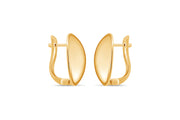Yellow Gold Polished Leverback Earrings