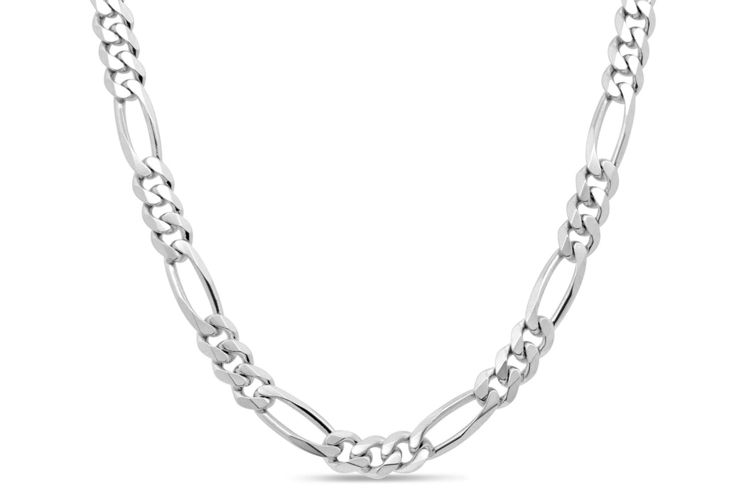 20" Sterling Silver Square Figaro Chain