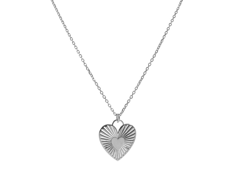 Casablanca Sterling Silver Heart Necklace