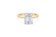 3.01CT Lab Grown Emerald Cut Engagement Ring