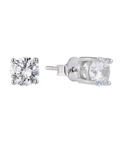 6MM Casablanca Silver Round Cut Stud Earrings