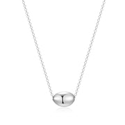 Casablanca 1.2mm Sideways Pebble Sterling Silver Necklace