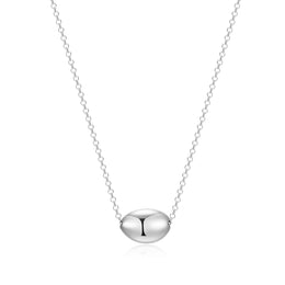 Casablanca 1.2mm Sideways Pebble Sterling Silver Necklace