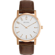 Bulova Men's Classic Brown Leather Watch