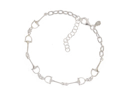 Casablanca Sterling Silver Horse Bit Bracelet