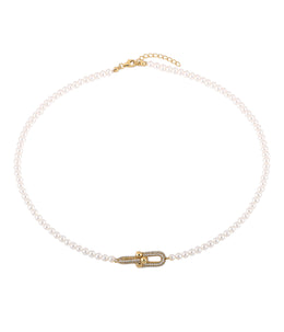 Casablanca Gold Plated String Pearl Necklace
