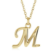 Italgem Stainless Steel Cursive Letter Necklace (Choose Your Initial)