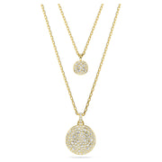 Swarovski Sublima Yellow Gold Tone Layered Crystal Circle Necklace