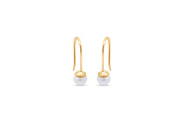 Casablanca Gold Plated Pearl Earrings