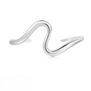 Casablanca Sterling Silver Wave Bangle Bracelet