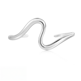 Casablanca Sterling Silver Wave Bangle Bracelet