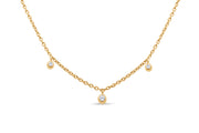 Casablanca Gold Plated CZ Dangle Necklace