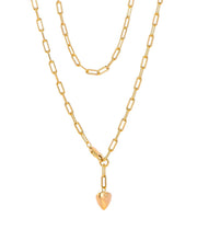 Casablanca Yellow Gold Plated Puffy Heart Link Necklace