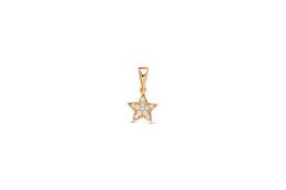 Yellow Gold & CZ Star Pendant
