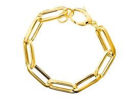 Casablanca Yellow Gold Plated Sterling Silver Oval Link Bracelet