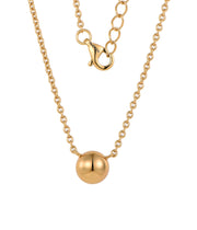 Casablanca Sterling Silver Sliding Ball Necklace (Sterling Silver or Yellow Gold Plated)