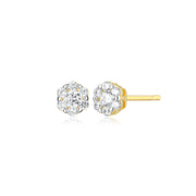 Monte Luna Gold Plated Cluster Stud Earrings