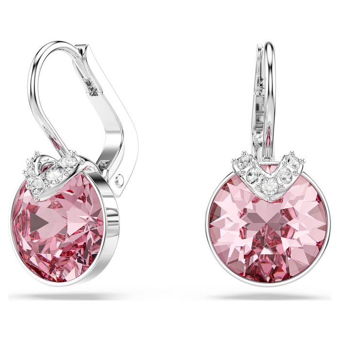Swarovski Bella V Drop Earrings: Pink