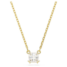 Swarovski Stilla Gold Plated Square Necklace