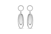 Casablanca Sterling Silver Elongated Oval Earrings