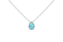 Casablanca Aquamarine Crystal Necklace
