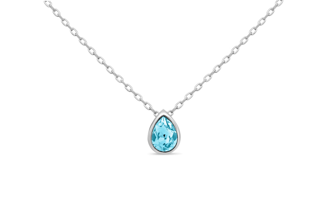 Casablanca Aquamarine Crystal Necklace