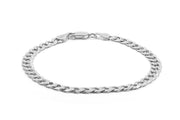 6mm Sterling Silver Men's Curb Chain Bracelet