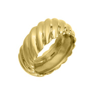 Casablanca Yellow Gold Plated Wide Croissant Ring