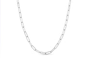 3.1MM Sterling Silver Flat Wire Paperclip Chain
