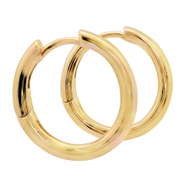 Casablanca Yellow Gold Plated 17mm Hoop Earrings