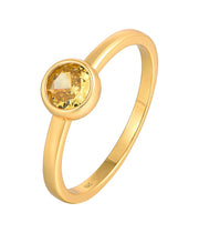 Casablanca Sterling Silver Bezel-Set CZ Birthstone Ring