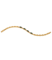 Casablanca Yellow Gold Plated 4 Stone Emerald CZ Bracelet
