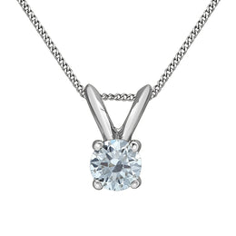 0.75CT Lab Grown Diamond Solitaire Necklace (Available in 10KT White Gold or Yellow Gold)