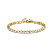 Casablanca Sterling Silver CZ Tennis Bracelet: Large