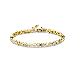 Casablanca Sterling Silver CZ Tennis Bracelet: Large