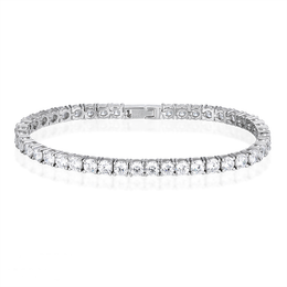 Casablanca Sterling Silver 7 Inch CZ Tennis Bracelet
