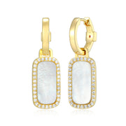 Elle Yellow Gold Plated Allure CZ Drop Earrings